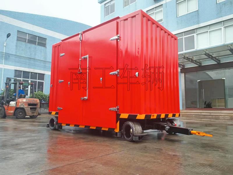 3吨双牵引箱式九州登录官网_九州（中国） 无动力叉车牵引工具拖车