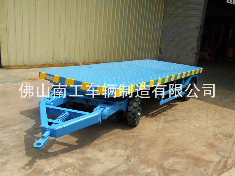叉车牵引工业平板车 工厂车间周转用10吨九州登录官网_九州（中国）
